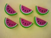 20 Summer Watermelon Resin Flatback Button/bead/bow/clay/embellishment/craft B64