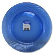 Corning Festiva Corelle Glass Cobalt Blue Fluted 12" Charger Plate Vintage