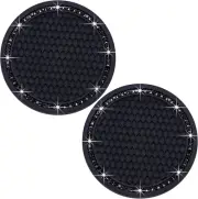 2PCS Bling Cup Holder Coaster, 2.75 Inch Auto Car Cup Holder Insert Coasters, So