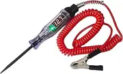jeseny 1 PC Automotive Buzzer Test Light 6-24V DC Digital LED Circuit Tester, Heavy Duty Light Tester with Voltmeter, Auto Bidirectional Voltage Tester Electric Test Pen with Extended Spring Wire