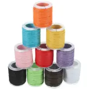 10 Pcs 10M Waxed Cotton Cords DIY Beading Waxed Cotton Strings Bracelet Craft