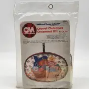 Columbia Minerva Crewel Kit Christmas Ornament Holiday Basket 7264 Vintage 1979