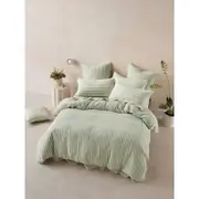 Linen House King Majorca Leaf Cotton Quilt Cover Set