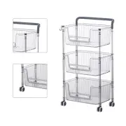 YA Rolling Storage Cart Stable Stylish Multifunctional Rugged Mobile Storage Org