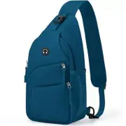 Crossbody Bags for Women Trendy,Sling Bag for Men with Medium Teal Blue