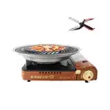 在飛比找遠傳friDay購物優惠-卡旺雙安全卡式爐001+卡旺超級燒烤盤+多功能砧板剪刀