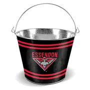 Essendon Bombers AFL Galvanised Tin Ice Bucket with Handle