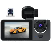 Dash Camera Car 3 Camera Front Rear Inside 2in DVR Video Recorder Night Vision (for: Subaru)