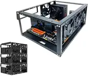 DIY Computer Case PC Frame Desktop Chassis Stackable Rack Stand Open Air Testbench Fits ATX MacroATX E-ATX X79 X99 Motherboard (Stackable)