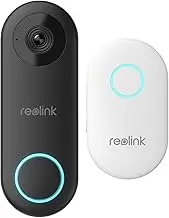 Reolink 5MP Videocitofono PoE con Chime, Vista Diagonale a 180°, Video Campanello Cablato, Rilevamento di Uomo, Avvisi Intelligenti, Audio Bidirezionale, Video Doorbell Supporta microSD, Nero