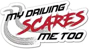 My Driving Scares me Too Bad Driver Road Rage Funny Warning Car Sticker Decal