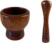 Pestle and Mortar Set Mortar and Pestle Set, Wooden Hand Mortar and Pestle Grinder for Garlic Press, Coffee Grinder, Ginger Crusher, Spice Grinding, Spices and Kitchen Usage, 4.2 Inch Mortar and Pestl