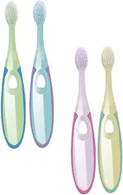 Ipetboom Toothbrush Set for Boys and Girls 4pcs Soft Bristles Toothbrush Oral Care Tool Portable Easy to Use for 3-6 Years Old