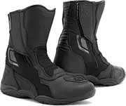 REBELHORN Scout Air Motorcycle Boots for Touring PU Leather Ankle Protection Heel Ventilation Antibacterial Insert Reflective Elements