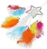 Cabilock 1Pc Colorful Pentagram Dreamcatcher Pendant Decorative Hanging Mesh for Parties Home Fine Workmanship for Weddings Decor Unique Present Option Random Color