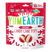 Yumearth Organic Candy Cane Lollipops - Individually Wrapped Peppermint Pops - D