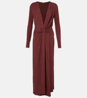 [Johanna Ortiz] Johanna Ortiz Finding Yourself draped jersey maxi dress AU 16 brown