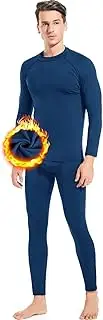[qualidyne] Men’s Thermal Underwear Fleece Lined Base Layer Long Johns Set Top and Bottom Winter Sports Suits