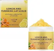 Turmeric Lip Scrub, Lip Exfoliator Scrub, Turmeric Vitamin C Scrub, Dark Lips Lightening Treatment, Lip Brightening Lip Lightening For Dark Lips Smoker, Turmeric Lemon Lip Scrub (1pcs)