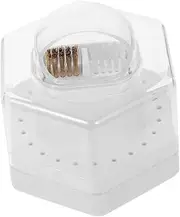 MOTHNUR Nail Drill Bits Storage Box Organizer for Nail Art Grinding Head Container Cleaning Brush