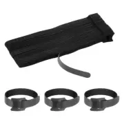 50Pcs 8 Inch Reusable Cable Ties Fastening Hook and Loop Straps Black