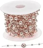 TOKIDNY 1 Roll Electroplating Bead Chain Beaded Design Chain Bracelet Material Jewelry Material Supply Beaded Making Tool Necklace Making Supply Beaded Chain Beaded Chain for