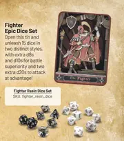 Beadle & Grimms Fighter EPIC Dice Set & Rolling Tray