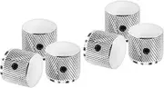 GLSTOY 2sets Electric Guitar Volume Knobs Metal Bass Control Knobs Replacement Potentiometer Hats Practical Guitar Accessories 3pcs*2