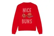 SpongeBob SquarePants Unisex Adult Nice Buns Sweatshirt (Red) - UTTV12938