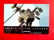 APACHE AH-64 Helicopter Postcard, US Army, Boeing Issued, Military