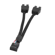 1Pcs Computer Motherboard USB Extension Cable 9 Pin 1 Female to 2 Male Y5648