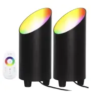FSUGT 2 Pack Floor Can Light 7W RGBW Color Changing Up Lights Indoor Spotligh