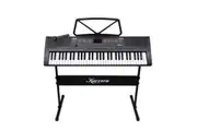 Karrera 61-Key Electronic Piano Keyboard 75cm with Stand - Black