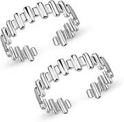 [LeCalla] 925 Sterling Silver Toe Ring for Women | Adjustable Pair of Toe-Rings | Silver Patterned Toe Ring | Mid Finger Bichhiya | Indian Toe Rings | Summer Beach Bare Foot Foot Jewelry, Sterling