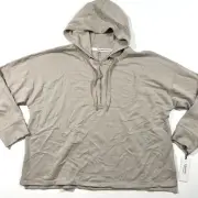 New Calvin Klein Performance Hooded Half Zip Shirt Size 2X Plus Beige