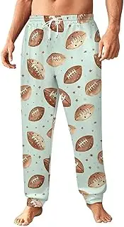 [Generic] Men's Sweatpants, Playful Football and Stars-56, Polyester Joggers, Sweatpants Jogging Pants for Workout Running