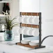 Large Coffee Mug Holder Stand - Counter Mug Tree for Coffee Station and Kitchen Organization
