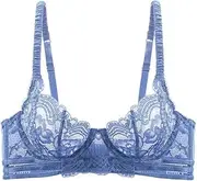 [Guoeappa] Women's Lace Balconette Bra Underwire Non-Padded Soft Cup Comfort Everyday Bras