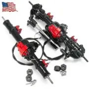 For 1:10 RC Rock Crawler D90 RC4WD Car CNC Metal Front Axle + Rear Axle w/ Lock