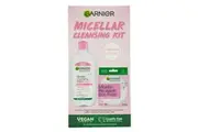 4pc Garnier Micellar Cleansing Water + Eco Pads Kit Value Pack Makeup Remover