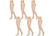 6x Voodoo Shine Sheer To Waist Stockings Pantyhose Tights Celestial Beige H30491