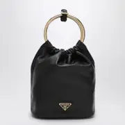 [Prada] Black Nappa leather mini bucket bag One size Black