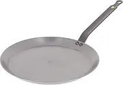 [DE BUYER] Mineral B Carbon Steel Crepe & Tortilla Pan - 9.5” Diameter, 8.3” Cooking Surface - Ideal for Making & Reheating Crepes, Tortillas & Pancakes - PFAS, PFOA & PFOS Free - Made in France