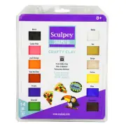 Sculpey 12-COLORS OVEN-BAKE CRAFTY CLAY 2 MODELING TOOL Sculpting School Project