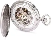 [CHARLES-HUBERT PARIS] Charles Hubert 3906-W Men's Pocket Watch, Mechanical Hand Winding, Skeleton, gold