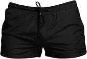 [Maiyifu-GJ] Men's Mesh Lining Beach Shorts Quick Dry Swim Trunks Swimwear Gym Workout Athletic Short Pants Zipper Pockets