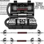 20kg Cast Iron Adjustable Dumbbell Set Dumbbell and Barbell Compact Fitness Weig