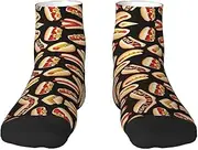 [JBYJBX] Fun Food Hot Dogs Print Adult Socks Womens Mens Workout Thermal Cozy All-Season Gift Holiday Articles Use