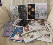 32 Pc Assorted Brands CHRISTMAS GREETING Cards w/Envelopes Lot #36 - NEW