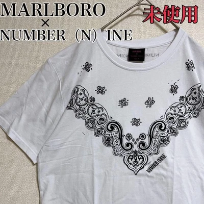 Marlboro Men Vhtf Number N In T-Shirt Paisley Pattern White Limited Edition Rare